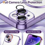 Husa pentru iPhone 14, Techsuit Lux Crystal MagSafe, mov