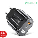 Incarcator retea Techsuit Premium EasyPowerX (CHPD038), USB-A, QC 3.0, USB-C, 20W, alb