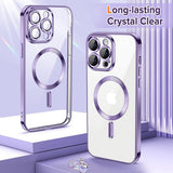 Husa pentru iPhone 13 Pro Max, Techsuit Lux Crystal MagSafe, mov