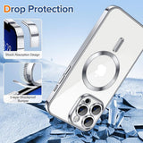 Husa pentru iPhone 13 Pro Max, Techsuit Lux Crystal MagSafe, argintiu