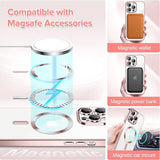 Husa pentru iPhone 13 Pro Max, Techsuit Lux Crystal MagSafe, argintiu