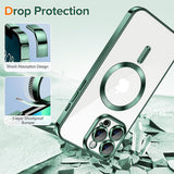 Husa pentru iPhone 13 Pro, Techsuit Lux Crystal MagSafe, albastru