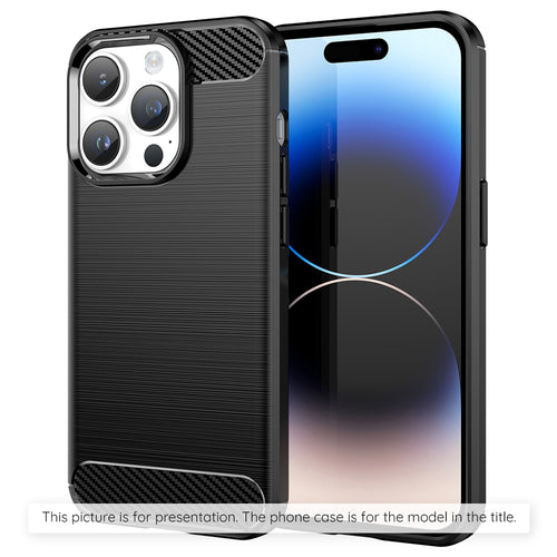 Husă pentru iPhone 17 Pro Max / iPhone 18 Pro Max, Techsuit Carbon Silicone, Neagră