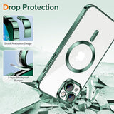 Husa pentru iPhone 13, Techsuit Lux Crystal MagSafe, albastru