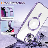 Husa pentru iPhone 13, Techsuit Lux Crystal MagSafe, mov