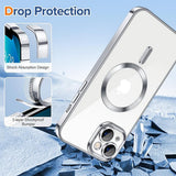 Husa pentru iPhone 13, Techsuit Lux Crystal MagSafe, argintiu