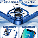 Husa pentru iPhone 13, Techsuit Lux Crystal MagSafe, albastru