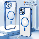 Husa pentru iPhone 13, Techsuit Lux Crystal MagSafe, albastru