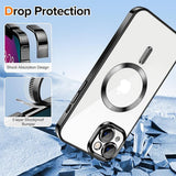 Husa pentru iPhone 13, Techsuit Lux Crystal MagSafe, argintiu