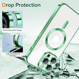 Husa pentru iPhone 12 Pro, Techsuit Lux Crystal MagSafe, mov