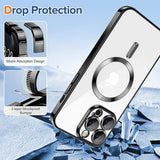 Husa pentru iPhone 12 Pro, Techsuit Lux Crystal MagSafe, argintiu