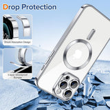 Husa pentru iPhone 12 Pro Max, Techsuit Lux Crystal MagSafe, argintiu