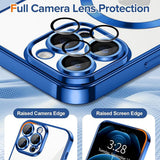 Husa pentru iPhone 12 Pro Max, Techsuit Lux Crystal MagSafe, albastru