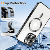 Husa pentru iPhone 12 Pro Max, Techsuit Lux Crystal MagSafe, argintiu