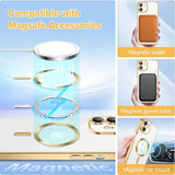 Husa pentru iPhone 12, Techsuit Lux Crystal MagSafe, argintiu