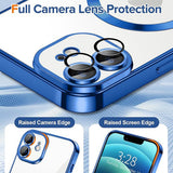 Husa pentru iPhone 12, Techsuit Lux Crystal MagSafe, albastru