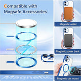 Husa pentru iPhone 12, Techsuit Lux Crystal MagSafe, albastru