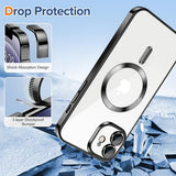 Husa pentru iPhone 12, Techsuit Lux Crystal MagSafe, argintiu