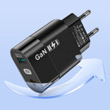 Incarcator retea Techsuit GaNeXus (CHPD131), GaN, USB, Type-C, Incarcare rapida, 33W, alb