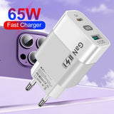 Incarcator retea Techsuit GaNeXus (CHPD131), GaN, USB, Type-C, Incarcare rapida, 33W, alb