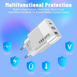 Incarcator retea Techsuit GaNeXus (CHPD131), GaN, USB, Type-C, Incarcare rapida, 33W, alb