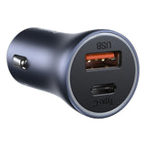 Incarcator auto Baseus Golden Pro (Tzccjd-B0G), USB-A, USB-C, 40W cu Cable Type-C to Lightning, gri