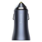 Incarcator auto Baseus Golden Pro (Tzccjd-B0G), USB-A, USB-C, 40W cu Cable Type-C to Lightning, gri