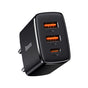 Incarcator retea Baseus Compact (Ccxj-E01), USB-C, PD, 30W, 2xUSB-A, QC, 3A, negru