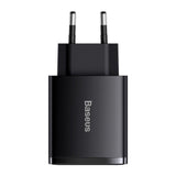Incarcator retea Baseus Compact (Ccxj-E01), USB-C, PD, 30W, 2xUSB-A, QC, 3A, negru