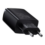 Incarcator retea Baseus Compact (Ccxj-E01), USB-C, PD, 30W, 2xUSB-A, QC, 3A, negru