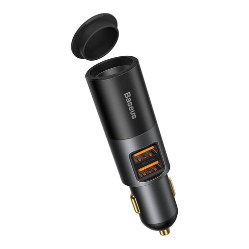 Incarcator auto Baseus Share Together (Ccbt-D0G/C00034800817-Z1), Cigarette Lighter Expansion, 2xUSB-A, QC 3.0 120W, gri