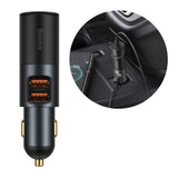 Incarcator auto Baseus Share Together (Ccbt-D0G/C00034800817-Z1), Cigarette Lighter Expansion, 2xUSB-A, QC 3.0 120W, gri