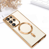 Husa pentru Samsung Galaxy S22 Ultra 5G, Techsuit Lux Crystal MagSafe, albastru