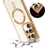 Husa pentru Samsung Galaxy S22 Ultra 5G, Techsuit Lux Crystal MagSafe, albastru