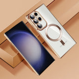 Husa pentru Samsung Galaxy S22 Ultra 5G, Techsuit Lux Crystal MagSafe, albastru