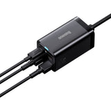 Incarcator wireless Baseus GaN3 Pro (CCGP040101), 2xUSB-C, PD 65W, 2xUSB-A, 5A, cu Cable Type-C to Type-C, negru