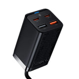 Incarcator wireless Baseus GaN3 Pro (CCGP040101), 2xUSB-C, PD 65W, 2xUSB-A, 5A, cu Cable Type-C to Type-C, negru