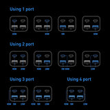 Incarcator wireless Baseus GaN3 Pro (CCGP040101), 2xUSB-C, PD 65W, 2xUSB-A, 5A, cu Cable Type-C to Type-C, negru