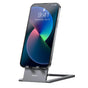 Suport de birou Baseus birou Pliabil (LUKP000013), pentru Phone/Tablet cu Silicon Pad, Pliabil, 360° Reglabil, Aluminium, gri
