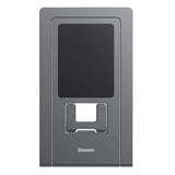 Suport de birou Baseus birou Pliabil (LUKP000013), pentru Phone/Tablet cu Silicon Pad, Pliabil, 360° Reglabil, Aluminium, gri