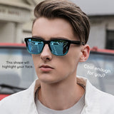 Ochelari de soare Techsuit Sunglasses Polarized (0717), polarizati, UV400, negru;galben