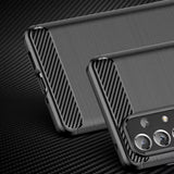Husa pentru Samsung Galaxy A13 4G, Techsuit Carbon Silicone, albastru