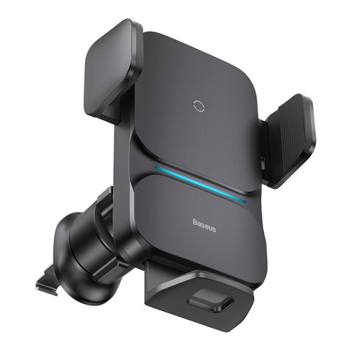 Suport auto Baseus cu Wireless Charging Wisdom Alignment (CGZX000001), pentru Grila ventilatie, 15W, negru