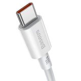 Cablu Baseus de date Superior Series (Catys-B02), Type-C to Type-C, 100W, 1m, alb