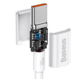 Cablu Baseus de date Superior Series (Catys-B02), Type-C to Type-C, 100W, 1m, alb