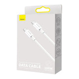 Cablu Baseus de date Superior Series (Catys-B02), Type-C to Type-C, 100W, 1m, alb