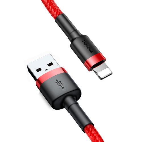 Cablu Baseus de date Cafule (Calklf-C09), USB to Lightning, 1.5A, 2m, rosu