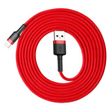 Cablu Baseus de date Cafule (Calklf-C09), USB to Lightning, 1.5A, 2m, rosu