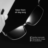 Ochelari de Soare Techsuit Polarized (559), polarizati, UV400, negru;albastru;argintiu