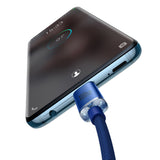 Cablu Baseus de date Crystal Shine (CAJY000603), Type-C to Type-C, 100W, 1.2m, Super Incarcare rapida, Nylon Braided, albastru